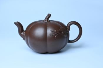 美壶定制紫砂壶 紫砂壶特惠 特好老紫泥南瓜壶 肌理丰富生动 茶人醉爱 原矿紫泥 - 紫砂壶信息网
