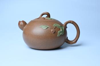 美壶定制老师紫砂壶 紫砂壶特惠 潜力股董静老师精品老段泥双色寿桃壶 茶人醉爱 老段泥 - 紫砂壶信息网