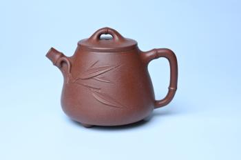 美壶定制老师紫砂壶 紫砂壶特惠 优质紫泥竹叶高石瓢壶 茶人醉爱 原矿紫泥 - 紫砂壶信息网