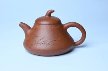 王老师紫砂壶 紫砂壶特惠 潜力股王老师 全手工拍打成型茄瓢壶 装饰枯枝鸟 特文气 原矿降坡泥 - 紫砂壶信息网
