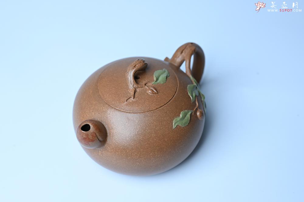 紫砂壶图片：紫砂壶特惠 潜力股董静老师精品老段泥双色寿桃壶 茶人醉爱 - 紫砂壶信息网