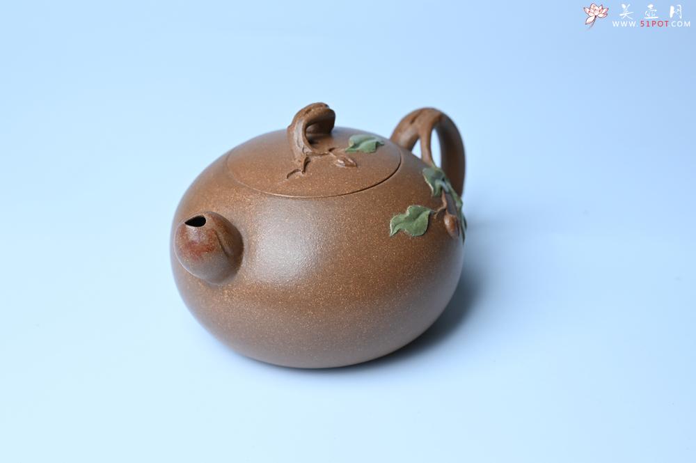 紫砂壶图片：紫砂壶特惠 潜力股董静老师精品老段泥双色寿桃壶 茶人醉爱 - 紫砂壶信息网