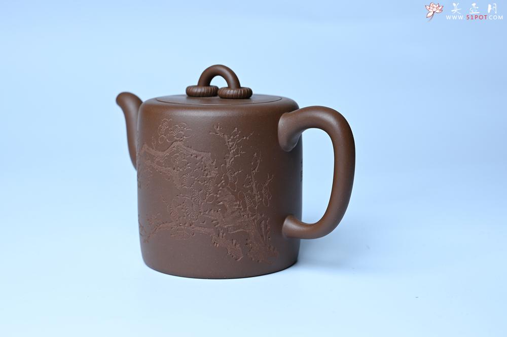 紫砂壶图片：紫砂壶特惠 潜力股王静然 优质紫泥双圈壶 春风大雅能容物 装饰文雅 - 紫砂壶信息网