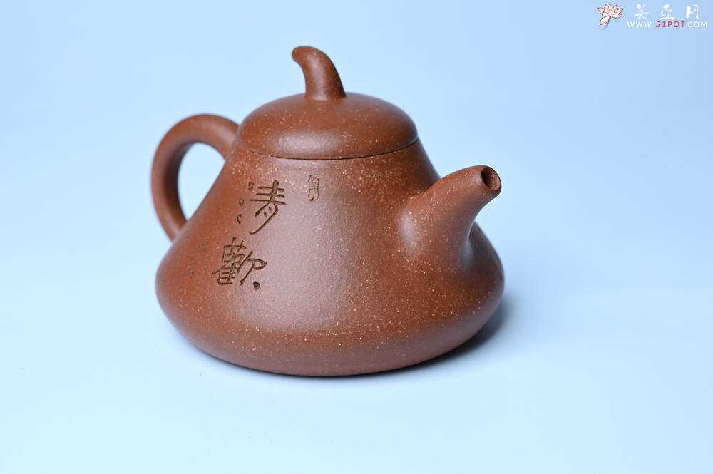 紫砂壶图片：紫砂壶特惠 潜力股王老师 全手工拍打成型茄瓢壶 装饰枯枝鸟 特文气 - 紫砂壶信息网