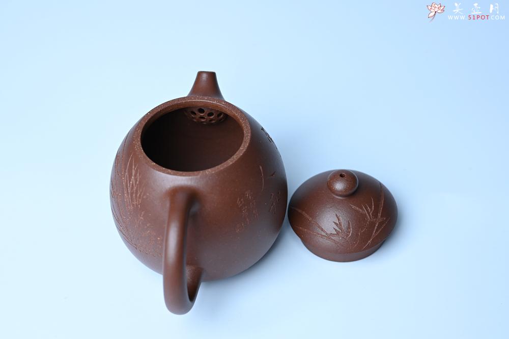 紫砂壶图片：紫砂壶特惠 特好底槽青龙蛋壶 装饰兰草特文气 - 紫砂壶信息网