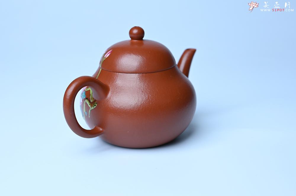 紫砂壶图片：紫砂壶特惠 优质朱泥梨形壶 蝶恋花 茶人醉爱 - 紫砂壶信息网