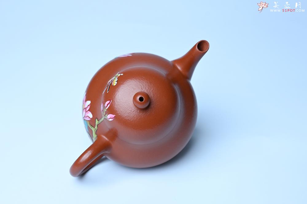 紫砂壶图片：紫砂壶特惠 优质朱泥梨形壶 蝶恋花 茶人醉爱 - 紫砂壶信息网
